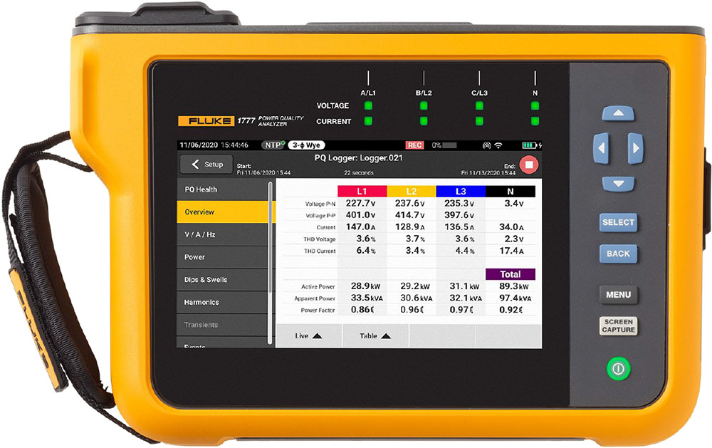 Fluke 1770 Series Three-Phase Power Quality Analyzers | Power