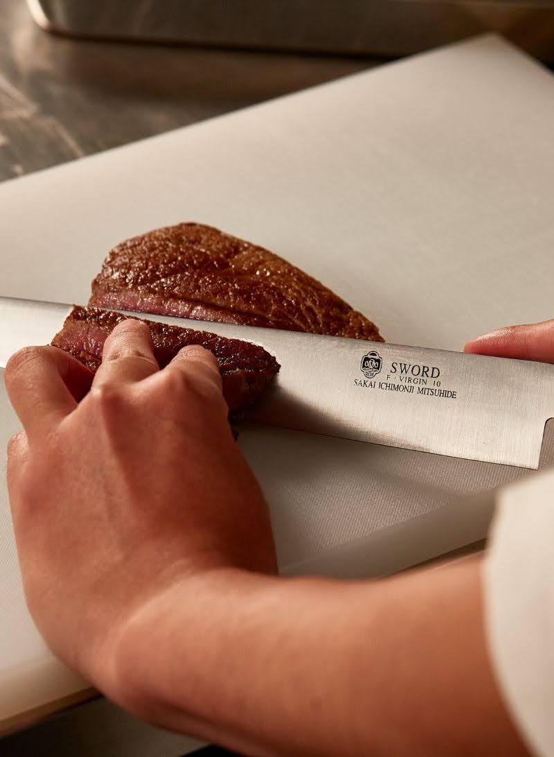 煌 V金10号 鏡面仕上 漆塗り錫ちらし柄 切付柳刃包丁 – 堺一文字光秀