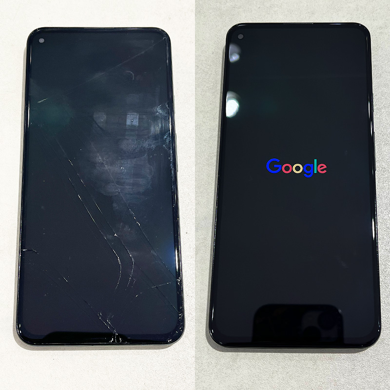 Pixel 5a(5G) 画面破損修理 データそのまま | スマホ修理ならiCracked