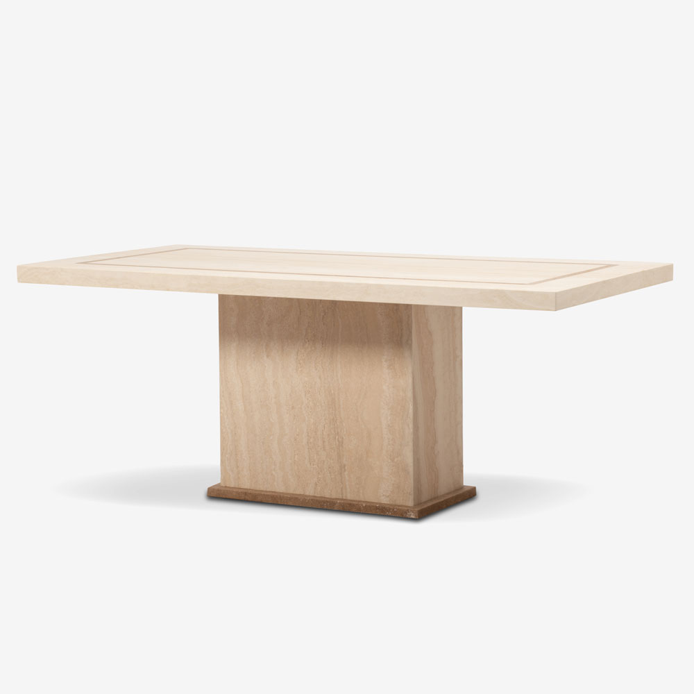 ダイニングテーブル「IM8250」幅165cm 天然石 ホワイトカラーラ