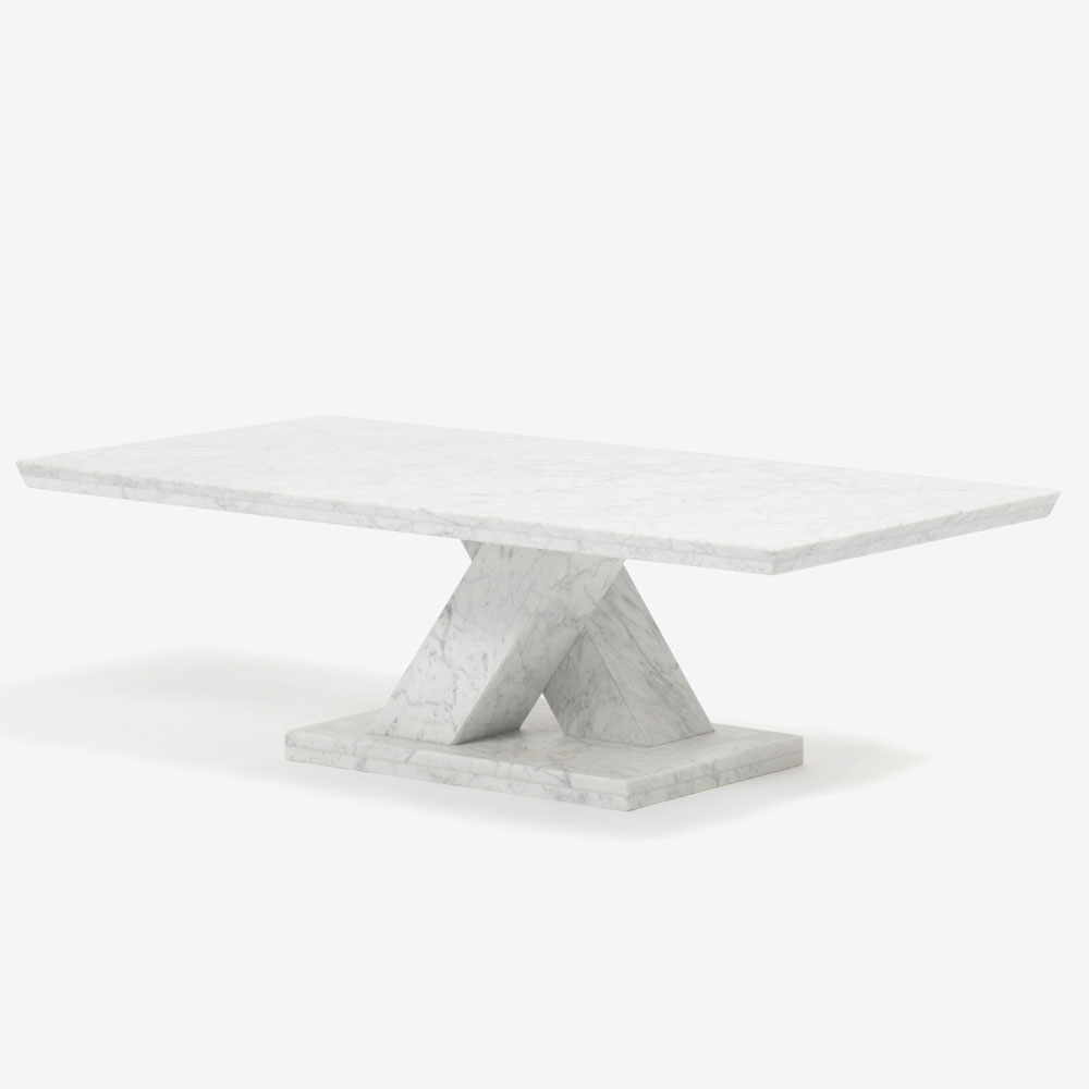 センターテーブル「IM8250」天然石 ホワイトカラーラ | 【公式】大塚