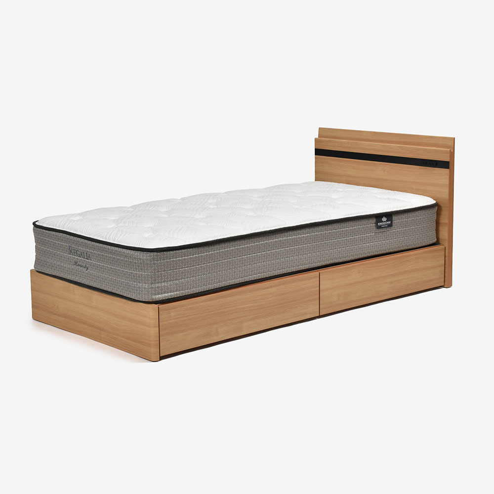 ベッドフレーム「リーブルDR」引出し付きタイプ 全2色（ナチュラルNA色