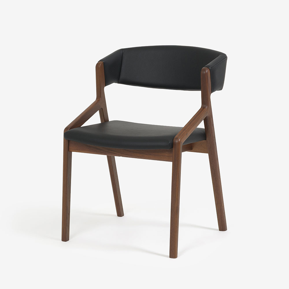 浜本工芸 ダイニングチェア（肘付き）「DA-8208」オーク材カフェ色