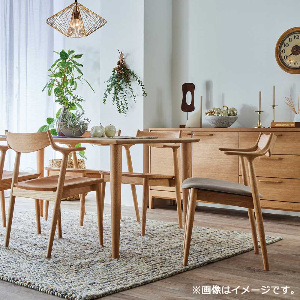浜本工芸 ダイニングチェア（肘付き）「DA-7004」オーク材ナチュラル色