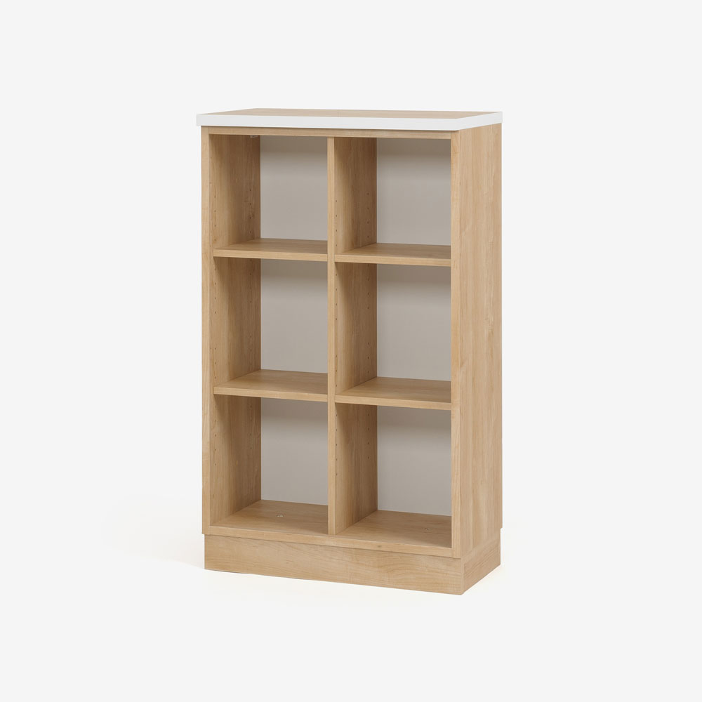 ブックシェルフ「ホリス」幅60cm ロータイプ 書棚DD-HB610 NW