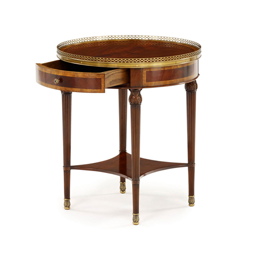 サイドテーブル 「SH03-060302M」 丸660 ブラウン色 マホガニー