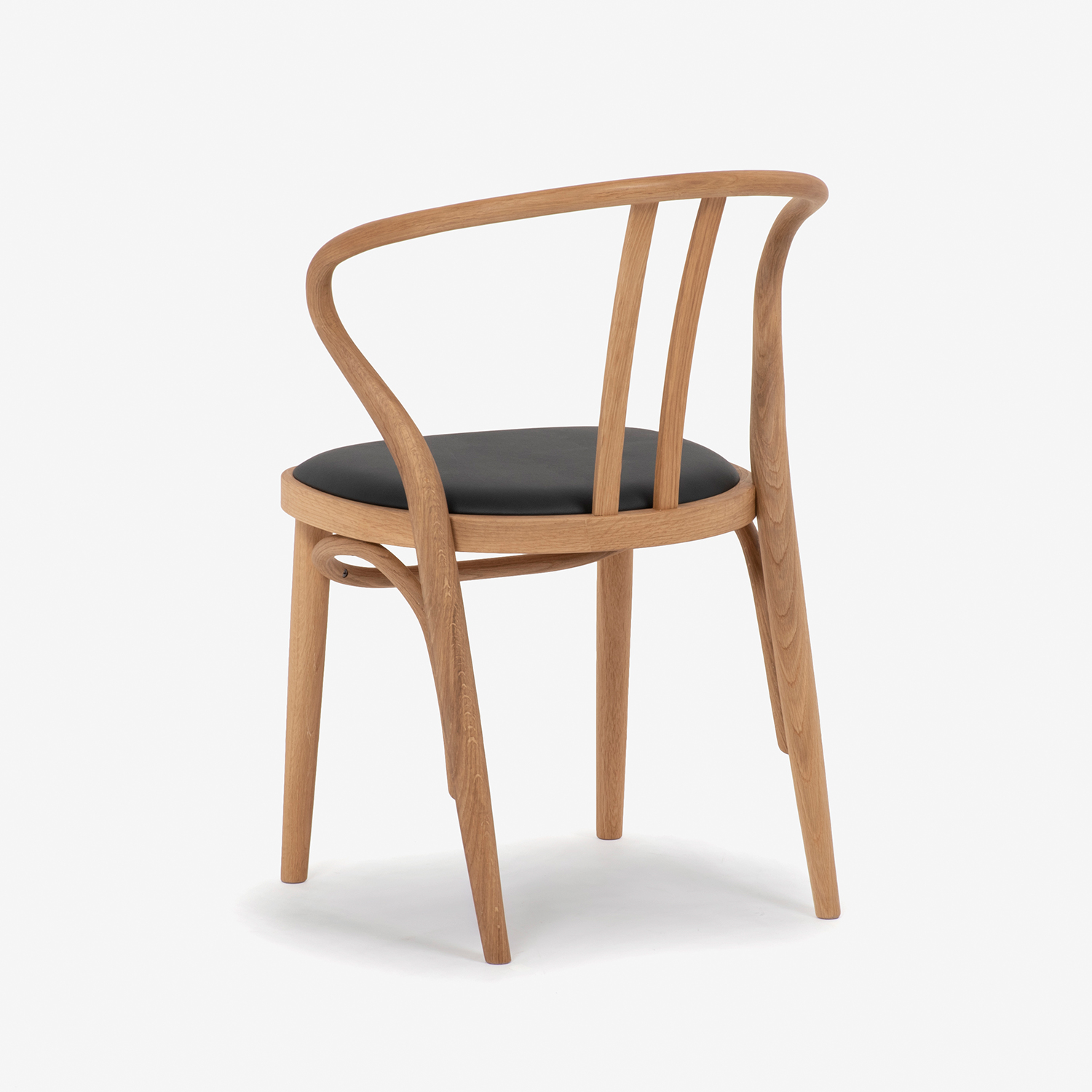 秋田木工 ダイニングチェア「503-OU」ナラ材ホワイトオーク色 PVC