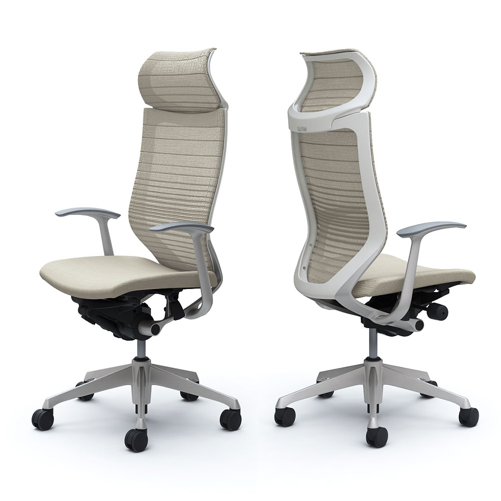 バロンチェア CP87DW-FGR」エクストラハイバック 固定ヘッドレスト 座