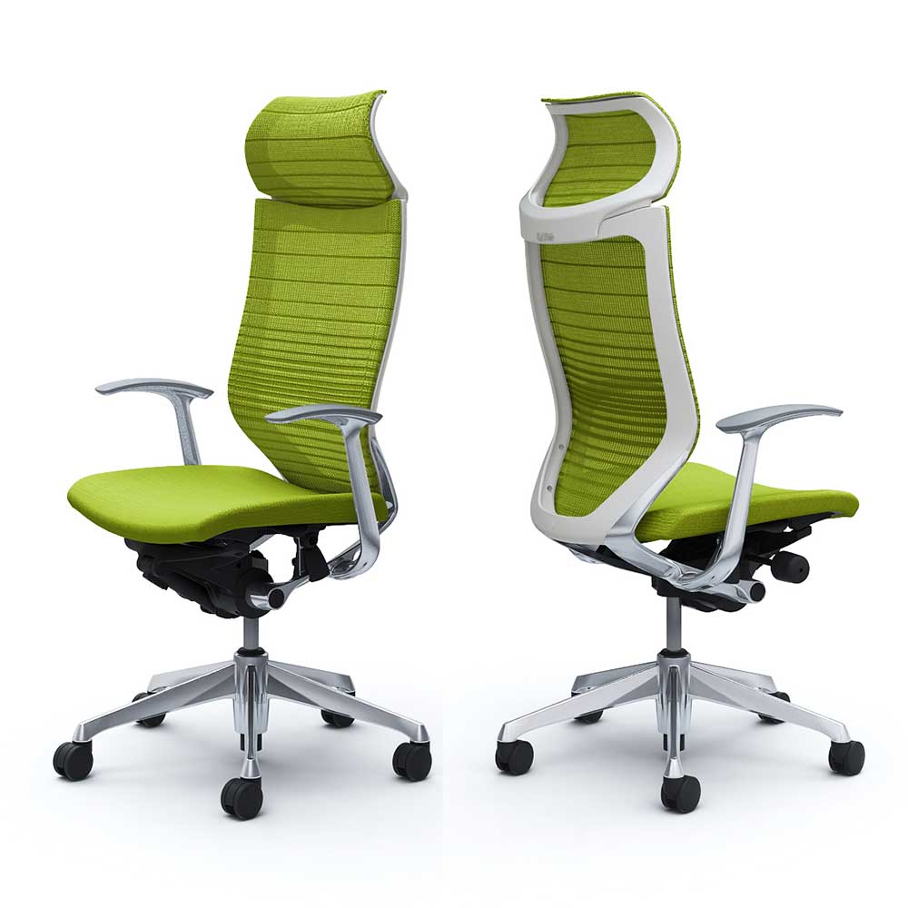 バロンチェア CP87DW-FGR」エクストラハイバック 固定ヘッドレスト 座