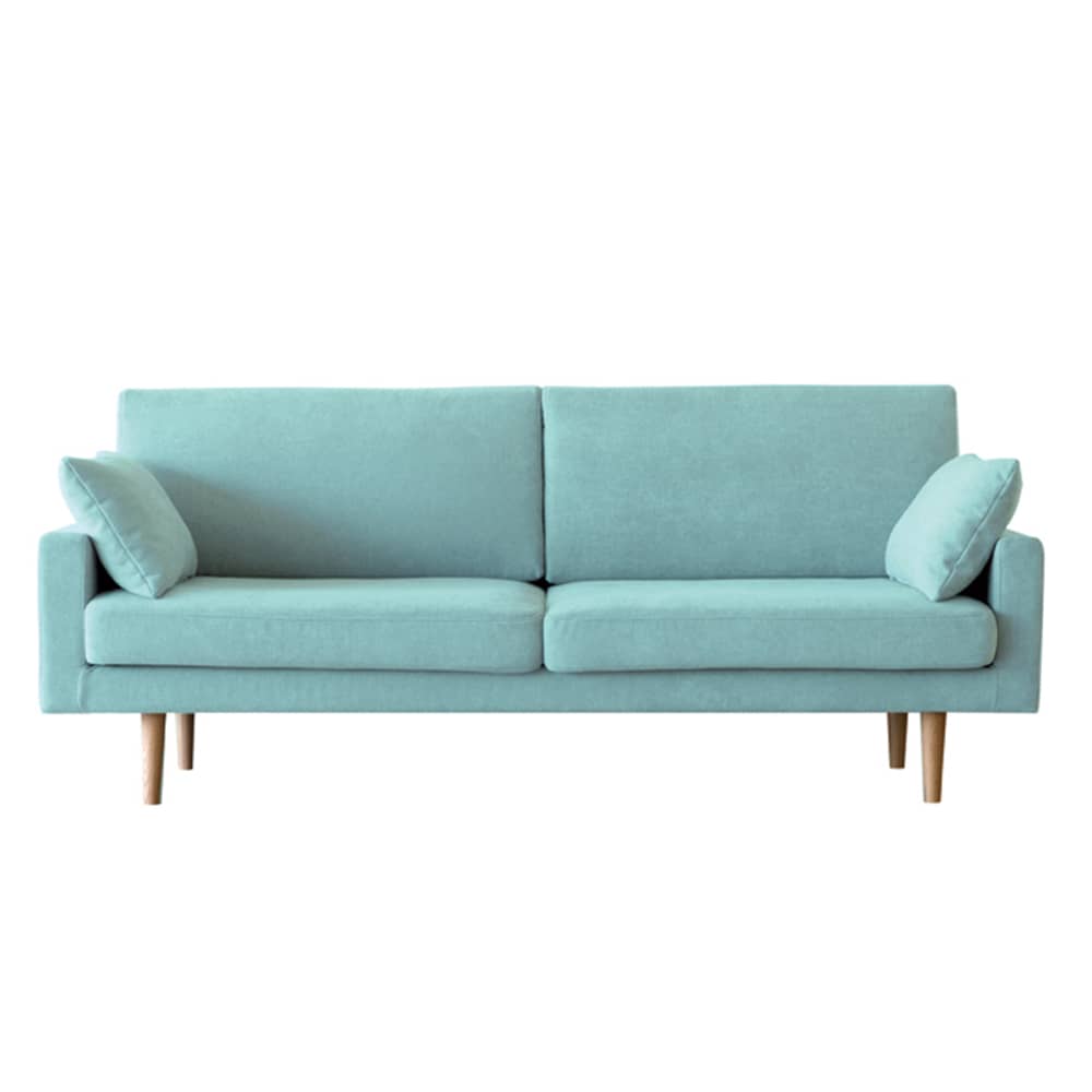 ソファ 2.5人掛け「レオ」幅165cm #5ライトブルー色 脚部全2色