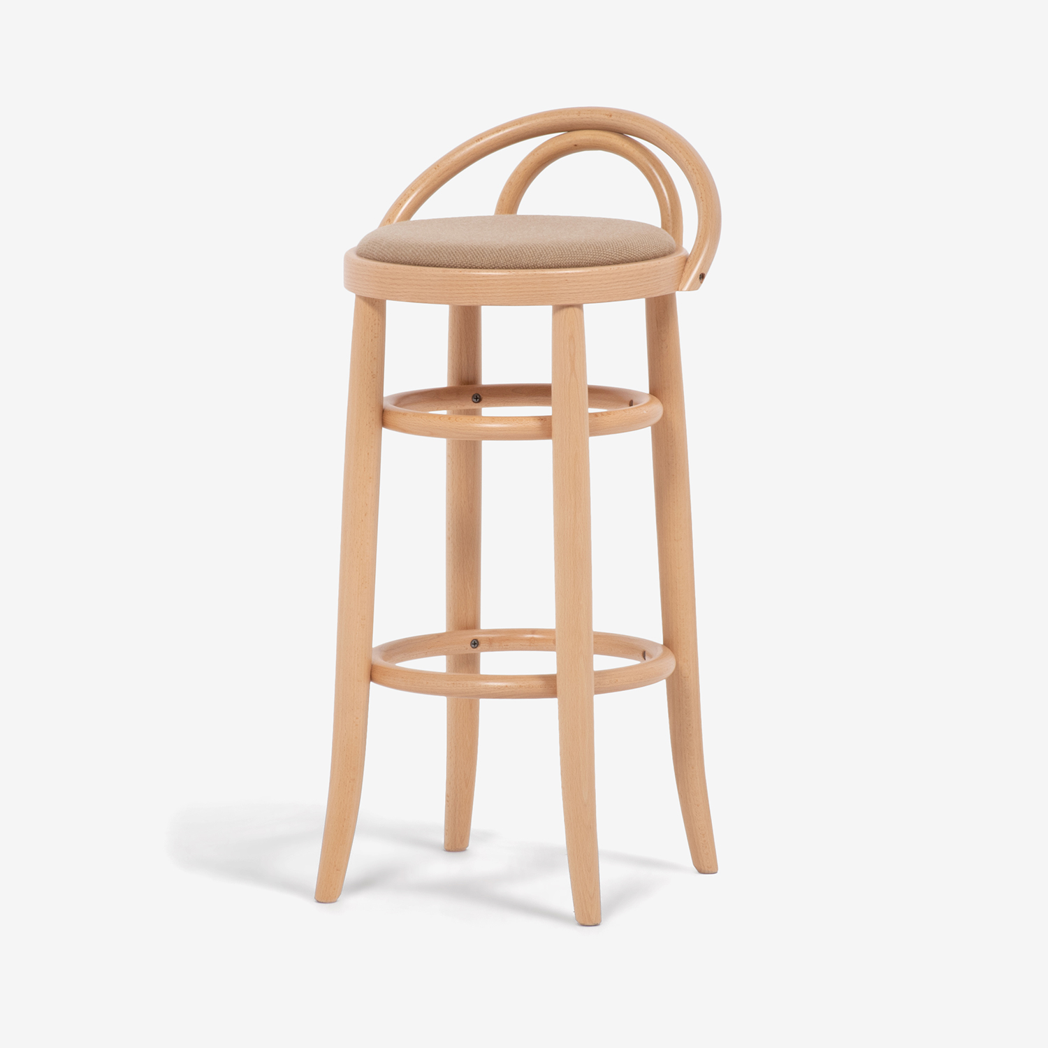 秋田木工 カウンターチェア「2091-U」座面高45cm ブナ材ナチュラル色