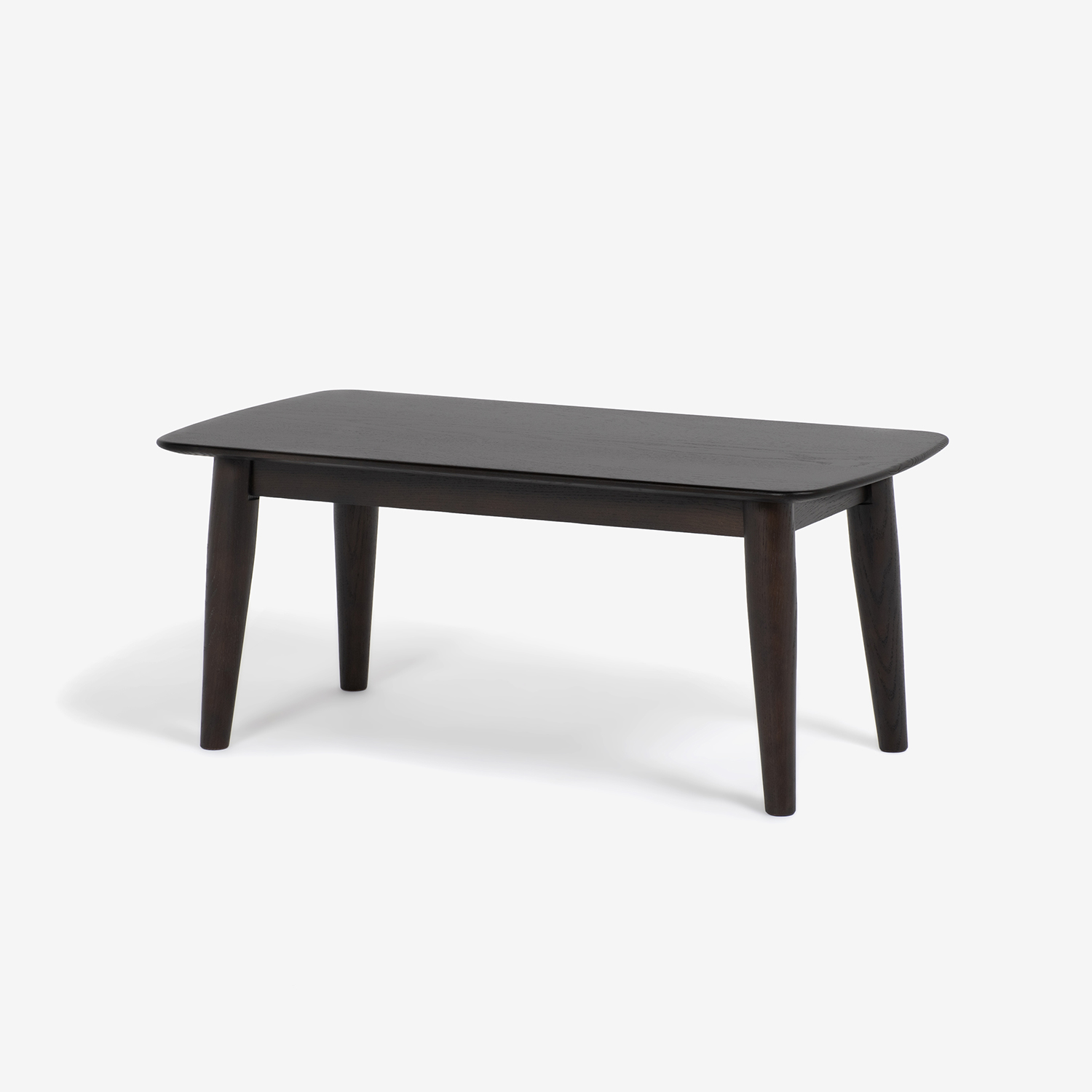 センターテーブル「フィル3」レッドオーク材 ダークブラウン色 天板