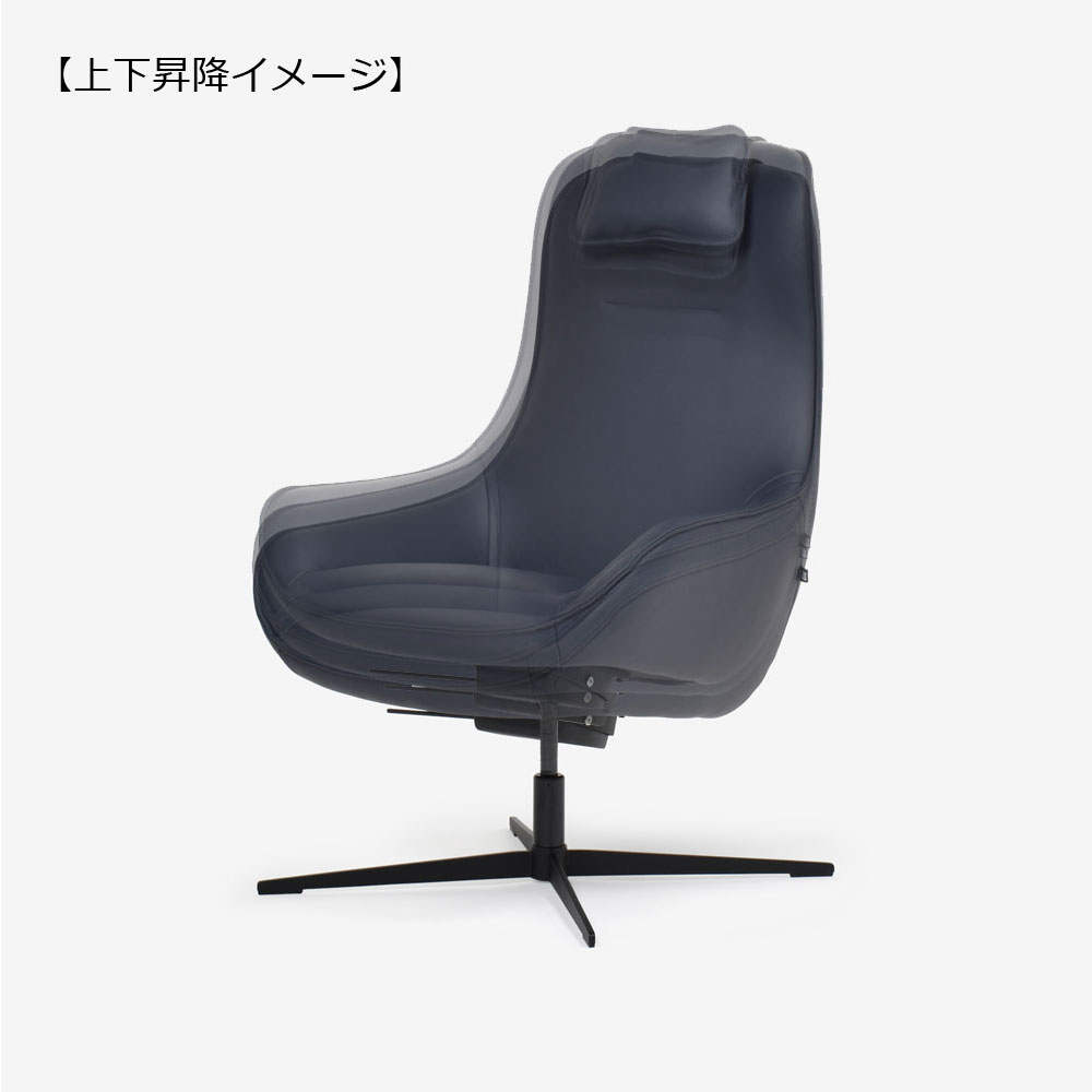 ROLF BENZ（ロルフベンツ）アームチェア「メグ」革グレーブルー色