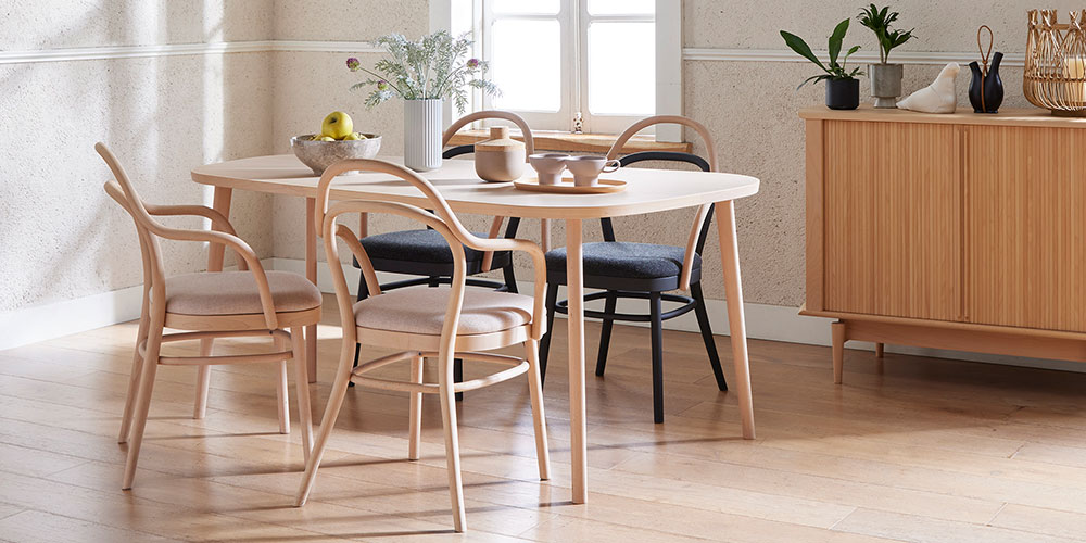 秋田木工 ダイニングチェア「magekko(まげっこ)」ブナ材 白木塗装