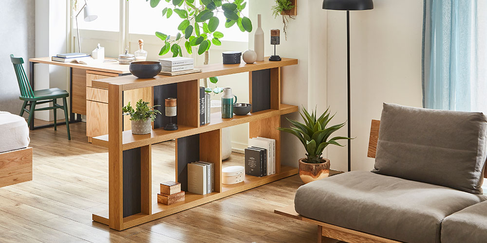 シェルフ「ローナ」幅180cm ロータイプ OAK オーク色 | 【公式】大塚