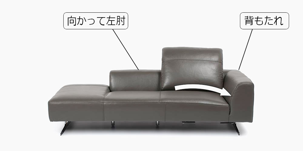 カウチソファ背付き大（向かって左肘）「L/S 59（エルエス59）」3人