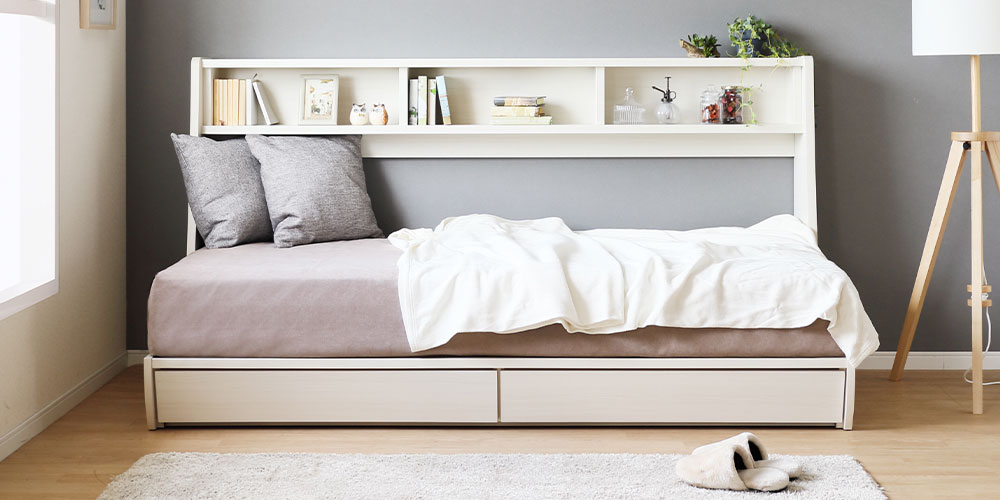 デイベッド「THERASIA -テラシア- 」シングルサイズ WH(ホワイト)色