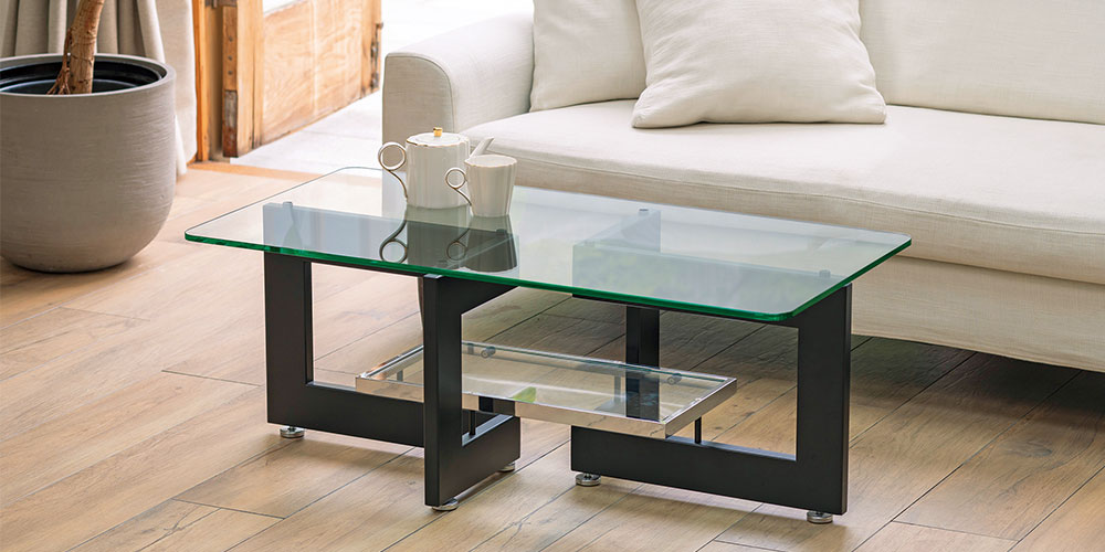 IDC大塚家具 アルテジャパン センターテーブル ローテーブルYGブラック