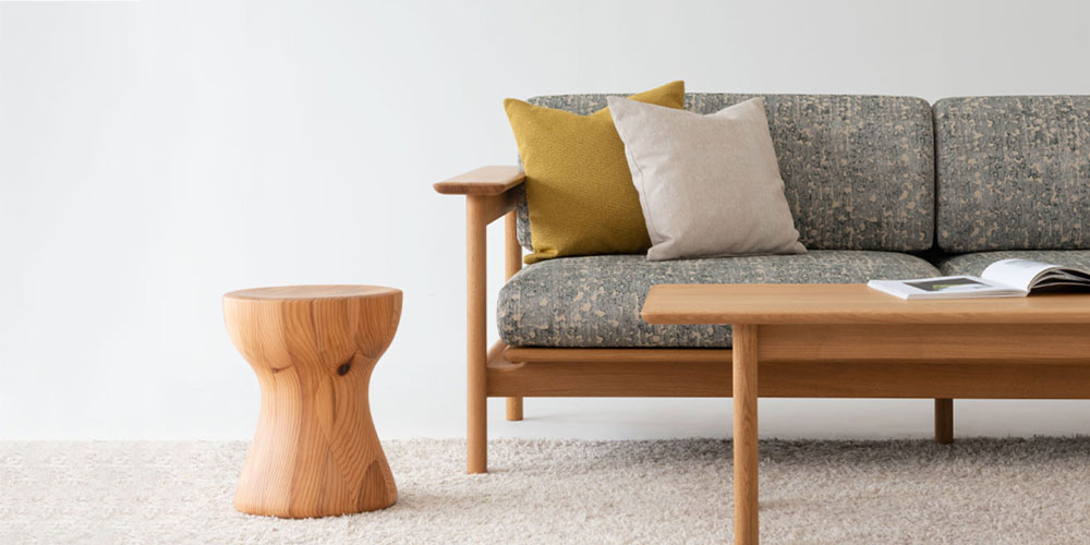 飛騨産業 ソファ 3人掛け「SATSUKI -サツキ- FP105SON」幅210cm