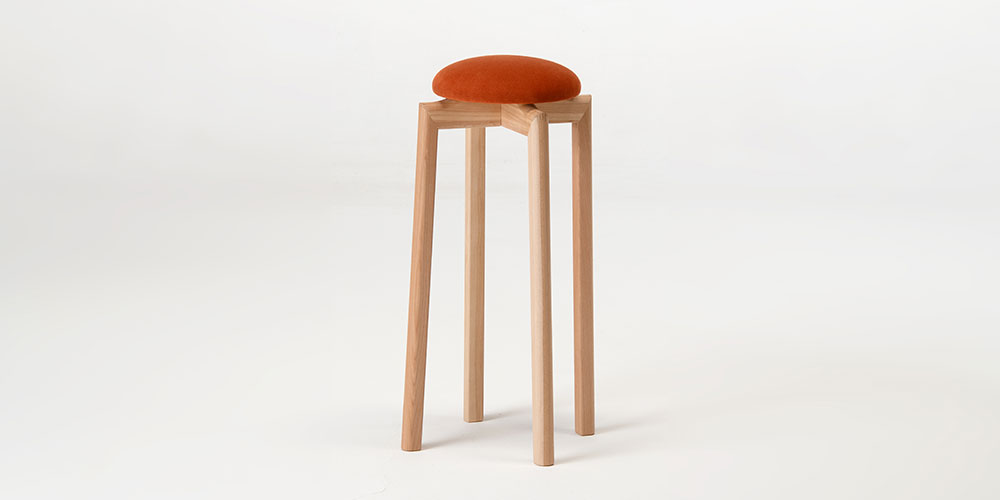 匠工芸 スツールM「MUSHROOM-マッシュルーム-」カバ材 高さ60cm 全5色