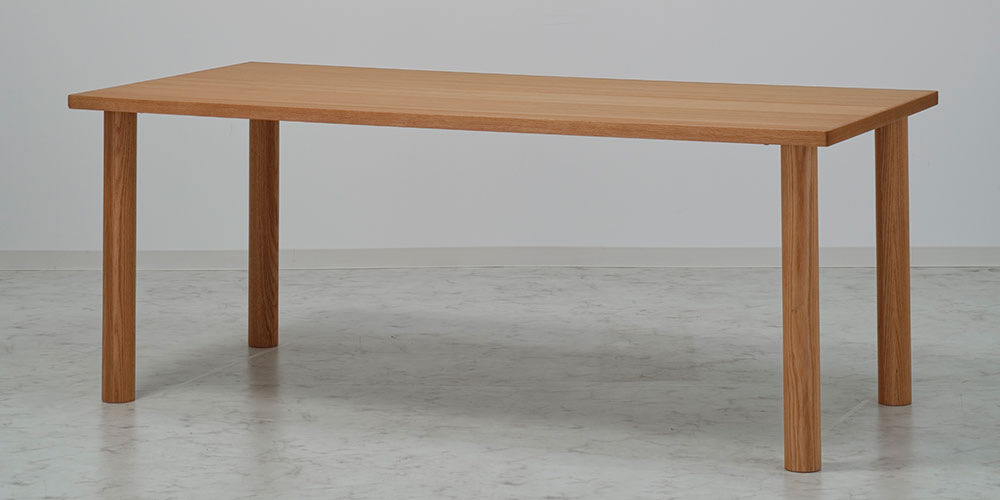 ダイニングテーブル「ヴィラ」レッドオーク材天板SLT＋脚ヴィラ 全3