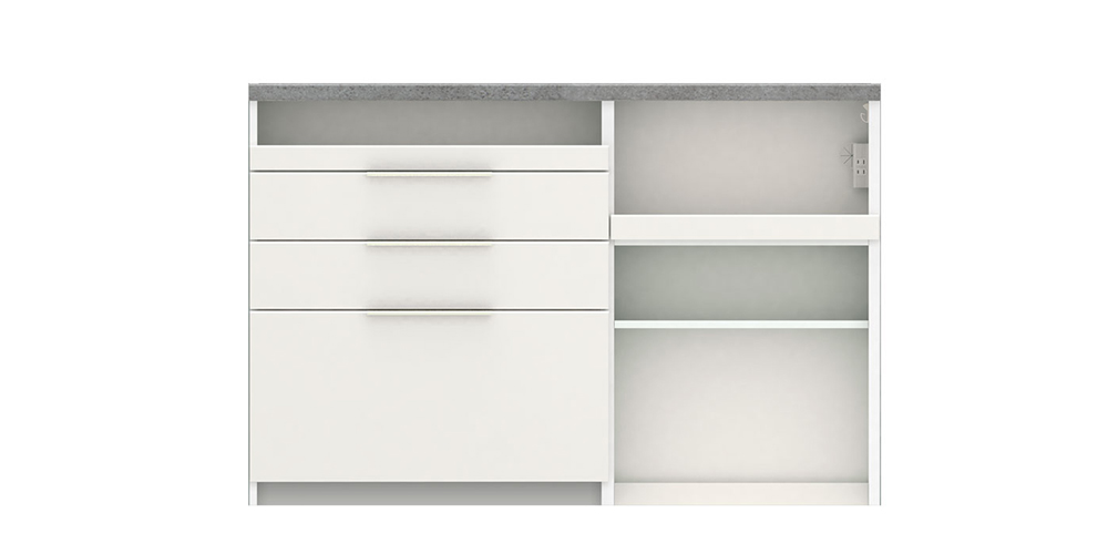 Pamouna（パモウナ）キッチンカウンター「IDA-1402R下台」幅140cm 奥行