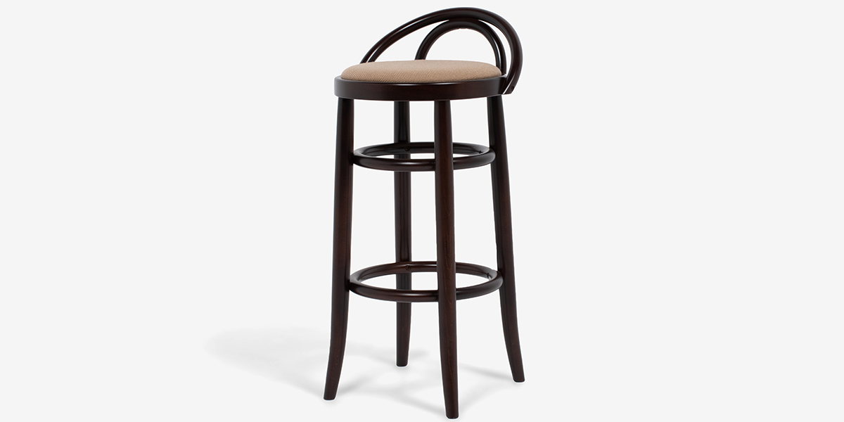 秋田木工 カウンターチェア「2091-U」座面高62cm ブナ材ウォールナット