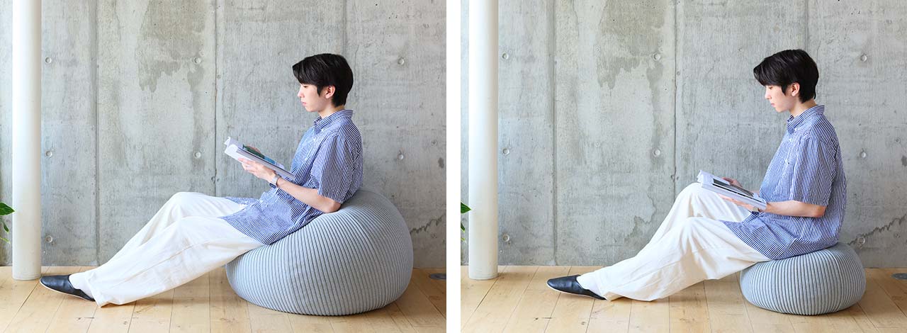 MINI PUUF MELANGE Sepia brown｜1人掛け｜IDEE SHOP Online