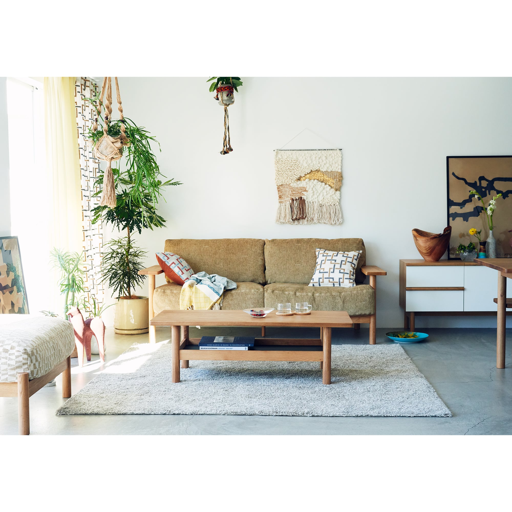 ラグ Fioriリネン・コットン15 円形180cm ブラウン｜ラグ一覧｜IDEE