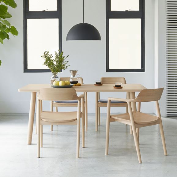 受注生産品】マルニ木工 HIROSHIMA ARM CHAIR Beech Gray M02