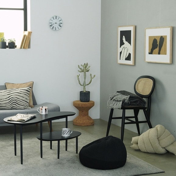 在庫限り】 MINI PUUF Black×Gray MIX｜これまでに販売した商品｜IDEE