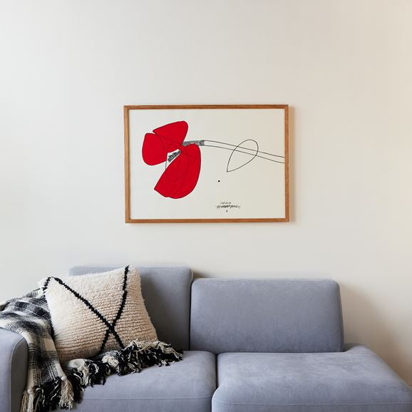 一点物】 山口一郎 「HANA 赤」L｜絵画・イラスト（一点もの）｜IDEE