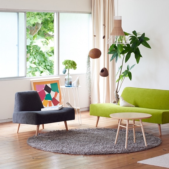 飛騨産業 キツツキ 1Pソファ ラウンジチェア メロウ 穂高 オーク材