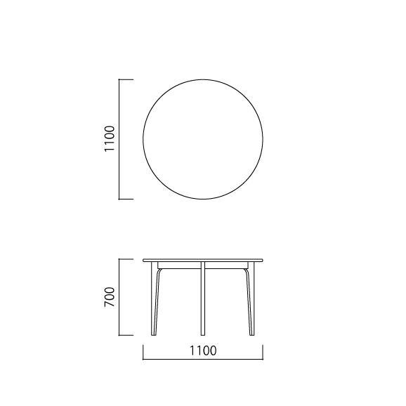 DINING TABLE DC Brown｜ダイニングテーブル｜IDEE SHOP Online