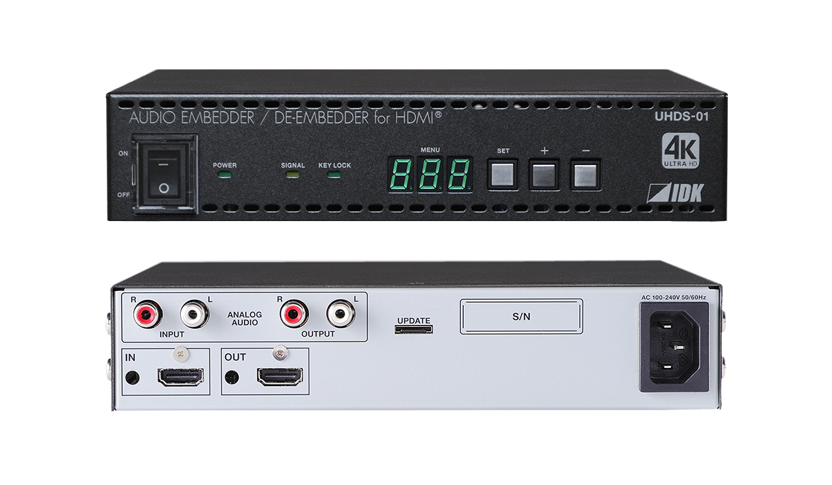UHDS-01 4K@60対応 HDMIオーディオエンベッダー・ディエンベッダー