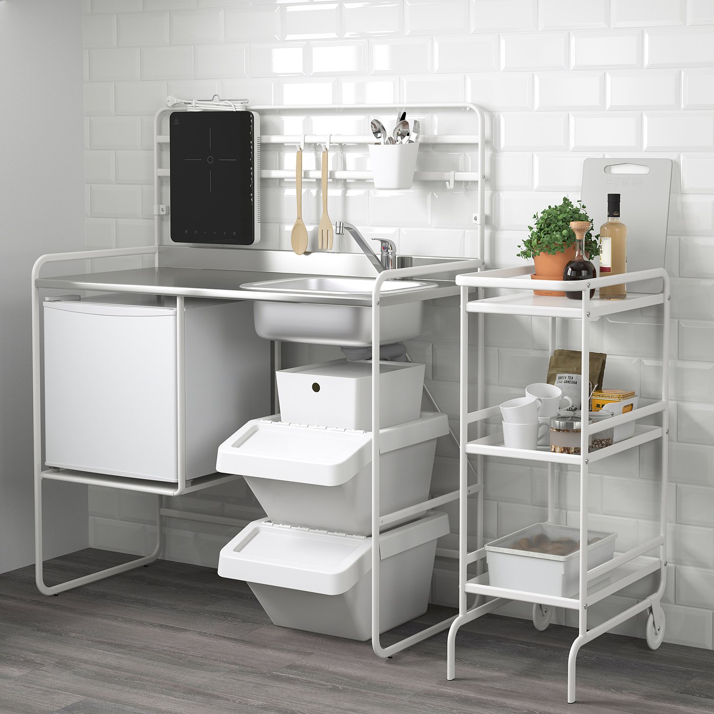 SUNNERSTA スンネルスタ ミニキッチン, 112x56x139 cm - IKEA