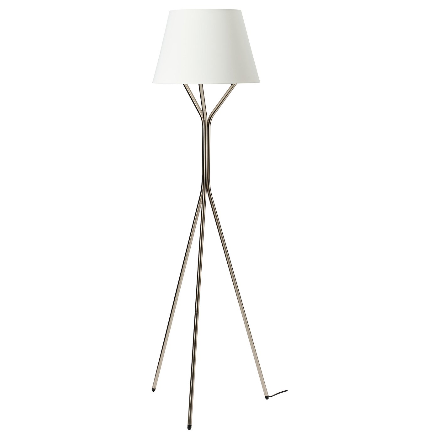 BLÄNKFYR floor lamp, nickel plated - IKEA