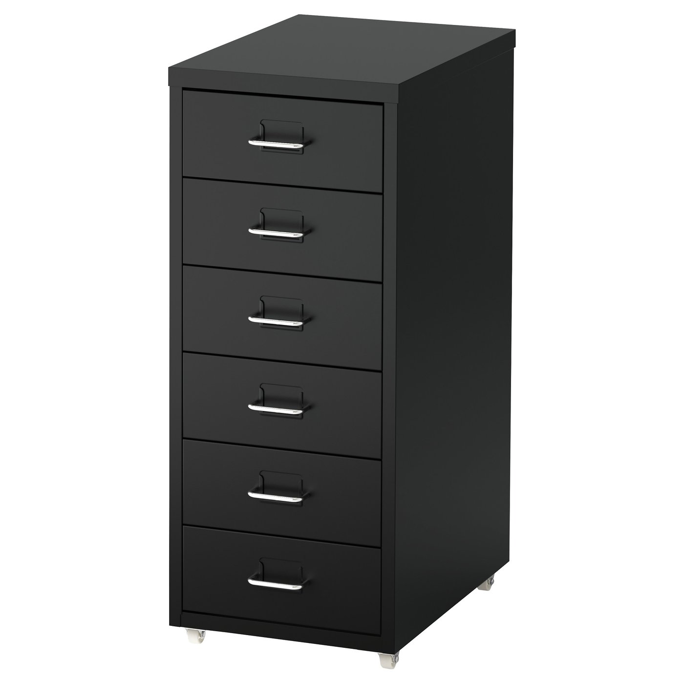 HELMER Drawer unit on casters, black, 11x27 1/8