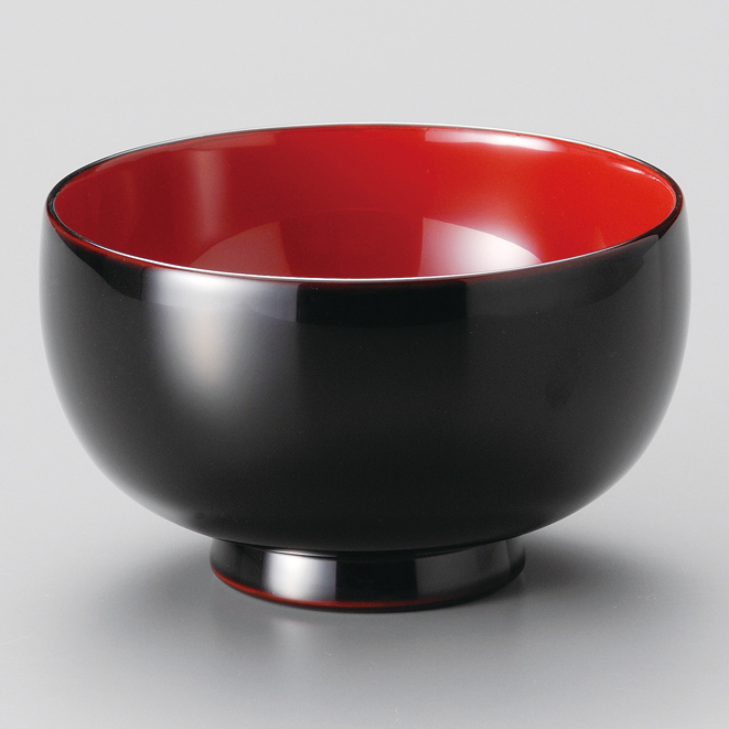 汁椀 布袋 溜内朱 漆塗り・木製 12-01601 漆器の井助