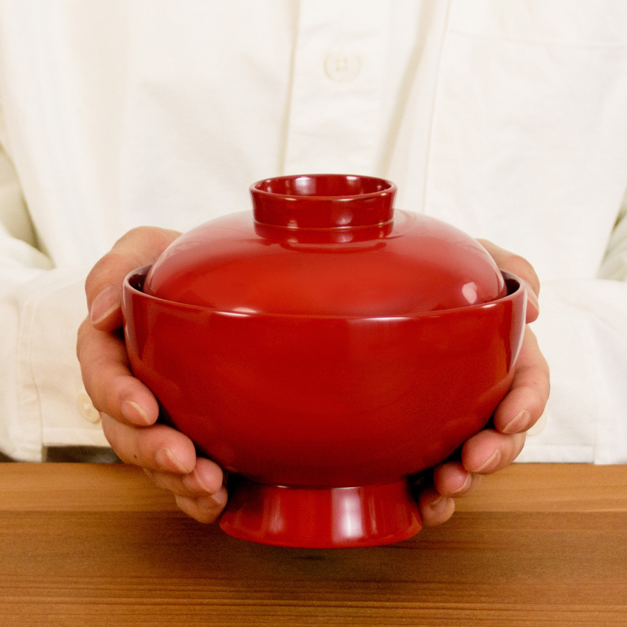 雑煮椀 総朱/黒内朱 木製 漆塗り 漆器の井助