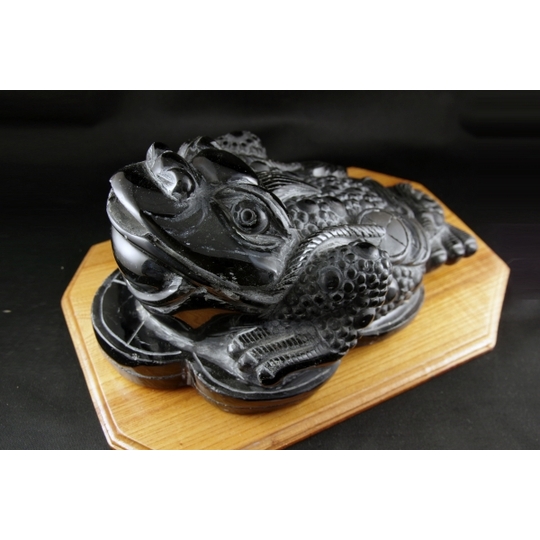 オブシディアン 銭蛙4．8kg天然石販売 名取貴石 天然石・国産原石