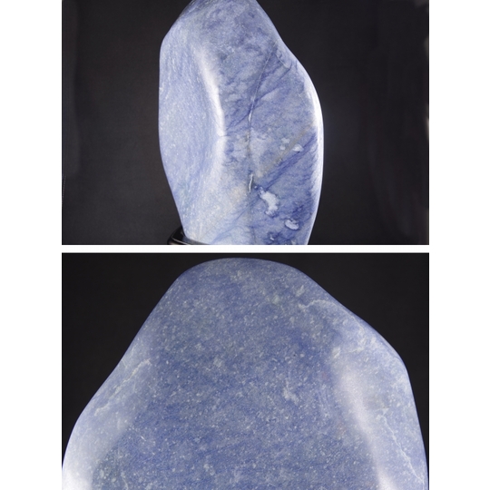 ブルーアベンチュリン原石丸磨き 置き石4．2kg 天然石販売 名取貴石