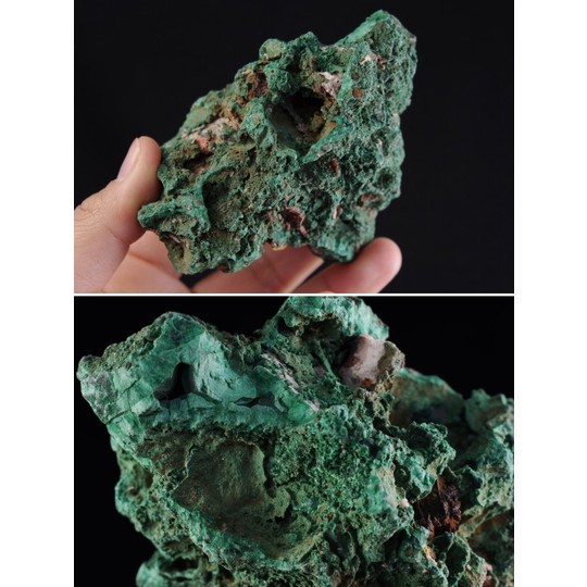 マラカイト (孔雀石) 原石 448g 天然石販売 名取貴石 天然石・国産