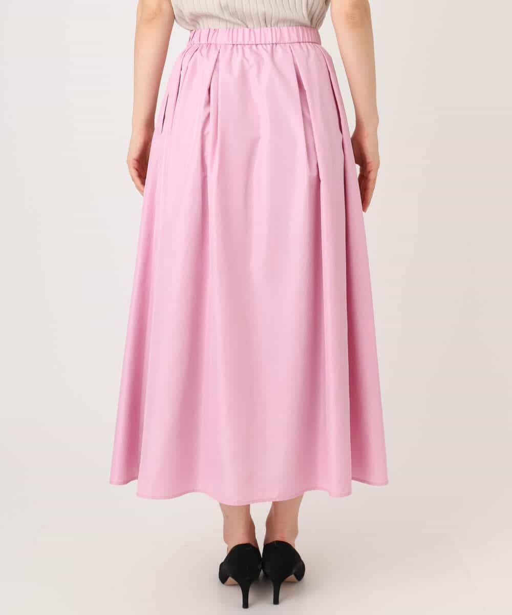 タックフレアスカート（無地）/洗える(ロング・マキシ丈スカート) | MK