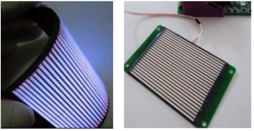 フレキシブル面発光UVランプ（水銀フリー紫外線ライト）モジュール