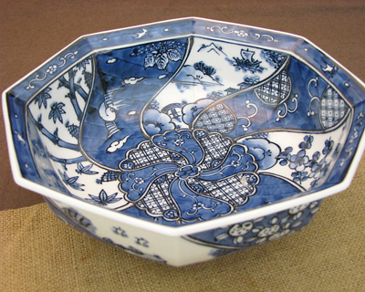 染付捻祥瑞八角深鉢 -限定商品・受注生産商品・業務用和食器在庫処分