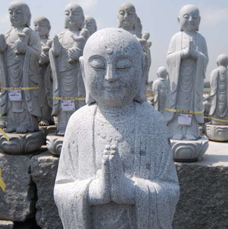 丸彫合掌地蔵（上蓮華）1尺 | いずみ産業株式会社