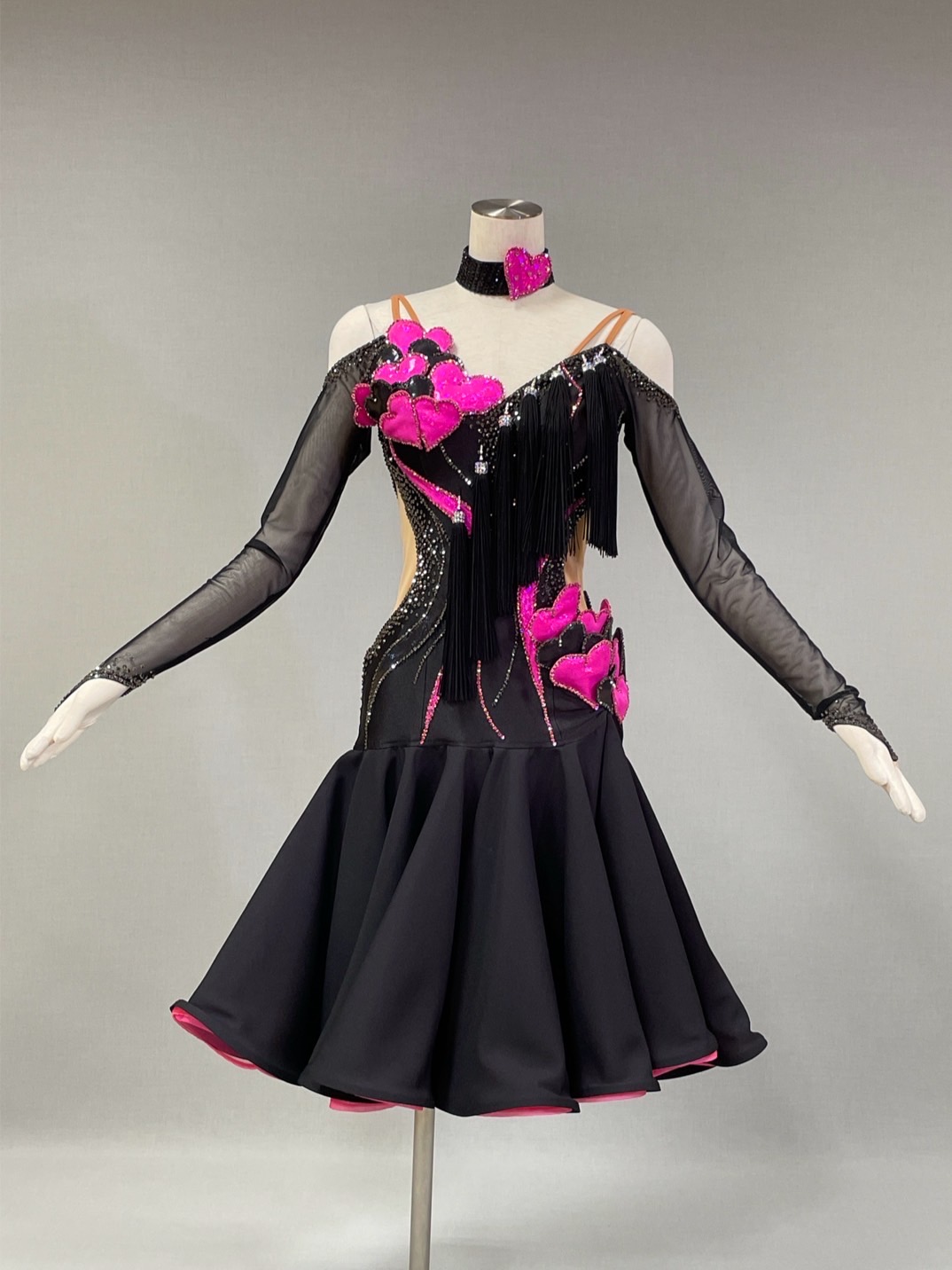 ラテンドレスNo.6091[L] - 社交ダンスのドレス・衣装レンタル専門店