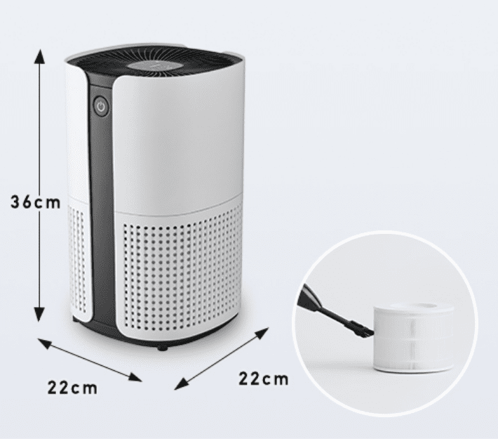 コンパクトサイズで最大18畳のお部屋に対応できるパワフルな空気清浄機