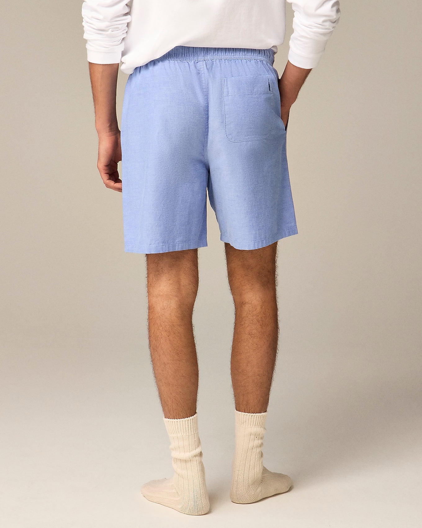 7'' Lounge Short In Broken-in Oxford Cloth For Men | J.Crew